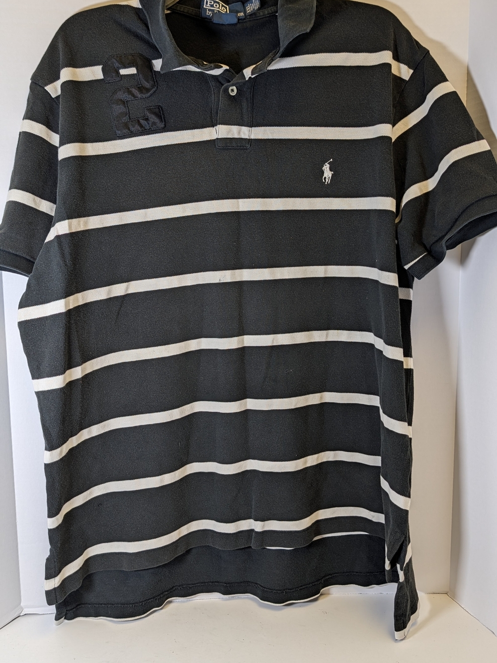Polo by Ralph Lauren Black and White Striped Short-Sleeve Polo
